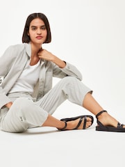 Whistles Black Asymmetric Strappy Gaia Sandals - Image 4 of 4