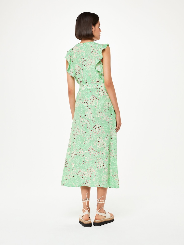 Whistles Green Sophie Daisy Meadow Midi Dress - Image 2 of 4