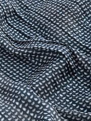 Navy Spot Long Sleeve Collared Satin Shirt - Image 7 of 7