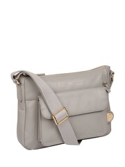 Gris - Bolso de hombro de cuero Tindall de Pure Luxuries London - Imagen 4 de 5