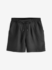 Live Unlimited Black Curve Linen Shorts - Image 4 of 4