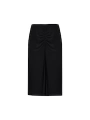 Live Unlimited Curve Ruched Front Jersey Black Skirt - Image 4 of 4
