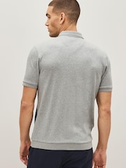 Mid Blue Vertical Block Polo Shirt - Image 2 of 7