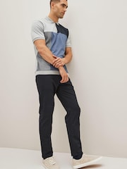 Mid Blue Vertical Block Polo Shirt - Image 3 of 7