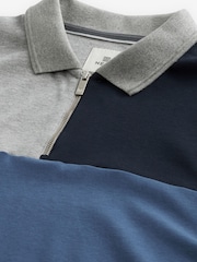 Mid Blue Vertical Block Polo Shirt - Image 6 of 7