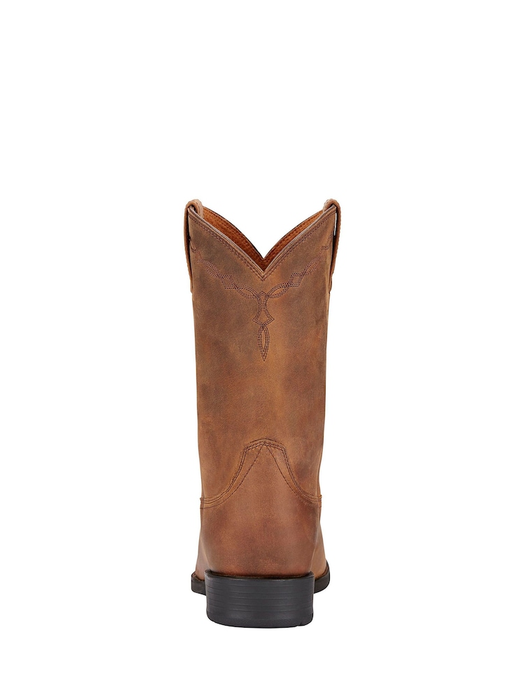 Ariat Heritage Roper Western Brown Boots - Image 3 of 4