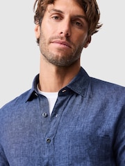 Rodd & Gunn Stone Blue Palm Beach Sports Fit Shirt - Image 4 of 6