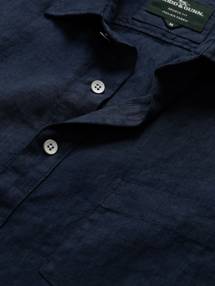 Rodd & Gunn Blue Palm Beach Sports Fit Shirt - Image 5 of 5