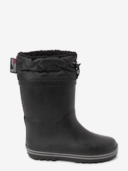 Black Thinsulate™ Warm Lined Cuff Wellies - Image 1 of 5