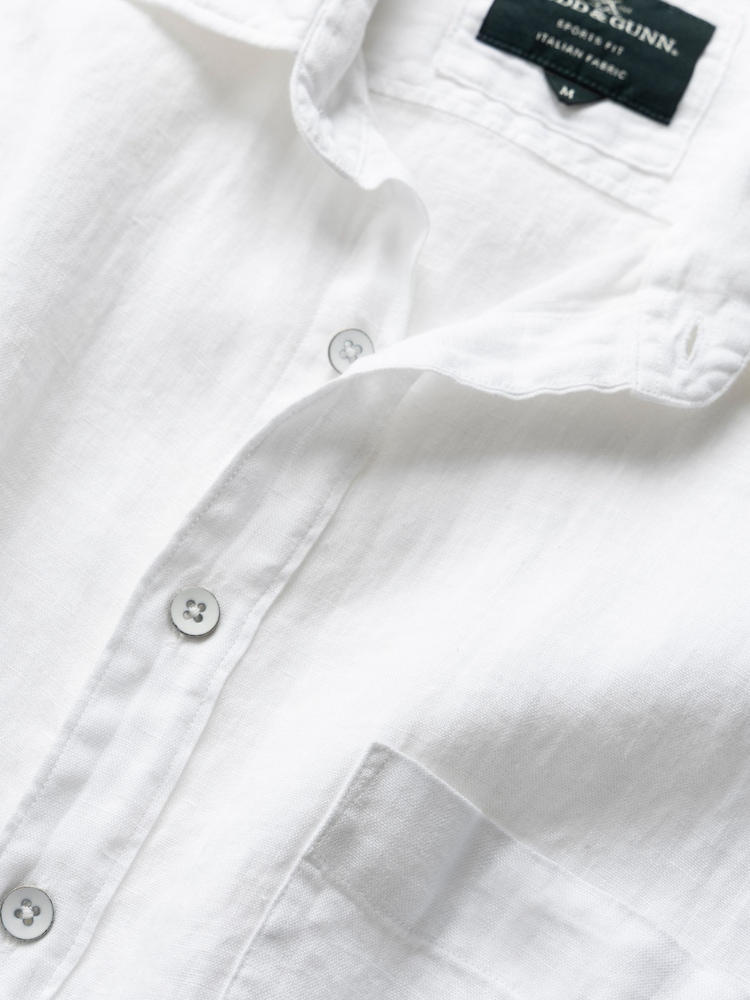 Rodd & Gunn White Palm Beach Sports Fit Shirt - Image 5 of 5