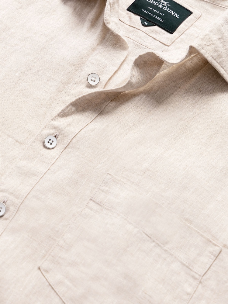 Rodd & Gunn Natural Palm Beach Sports Fit Shirt - Image 5 of 5
