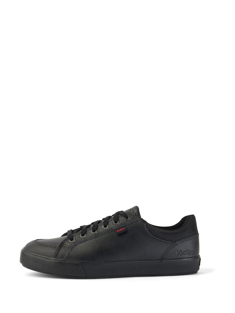 Kickers Black Tovni Lo Padded Leather Trainers - Image 1 of 8