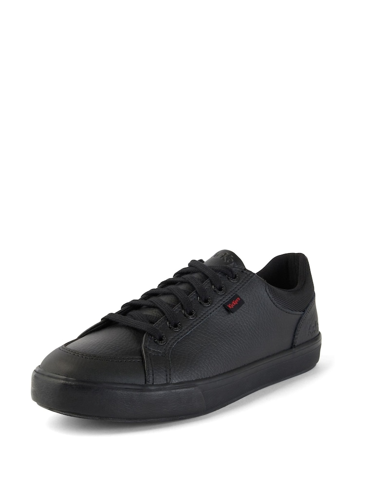 Kickers Black Tovni Lo Padded Leather Trainers - Image 2 of 8