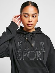 ELLE Black Sport Overhead Hoodie - Image 1 of 3