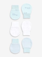 Blue Elephant 3 Pack Baby Scratch Mitts - Image 1 of 1