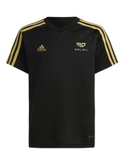 adidas Black Mo Salah Junior 3-Stripes Jersey - Image 1 of 5