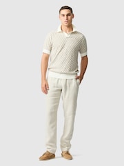 Rodd & Gunn Natural Galdfield Knit Polo Shirt - Image 3 of 5