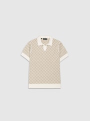 Rodd & Gunn Natural Galdfield Knit Polo Shirt - Image 4 of 5