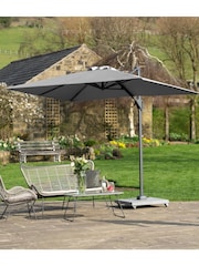 Pacific Light Grey Garden Voyager T1 3 x 2m Oblong Parasol - Image 1 of 6
