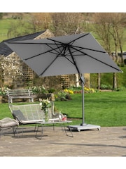 Pacific Light Grey Garden Voyager T1 3 x 2m Oblong Parasol - Image 2 of 6