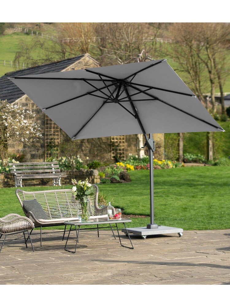 Pacific Light Grey Garden Voyager T1 3 x 2m Oblong Parasol - Image 2 of 6