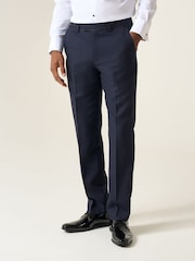 Azul - Pantalones de traje a medida con diseño a cuadros Newman de Skopes - Imagen 1 de 4