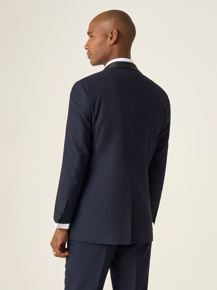 Skopes Blue Tailored Fit Newman Check Suit: Jacket - Image 4 of 6