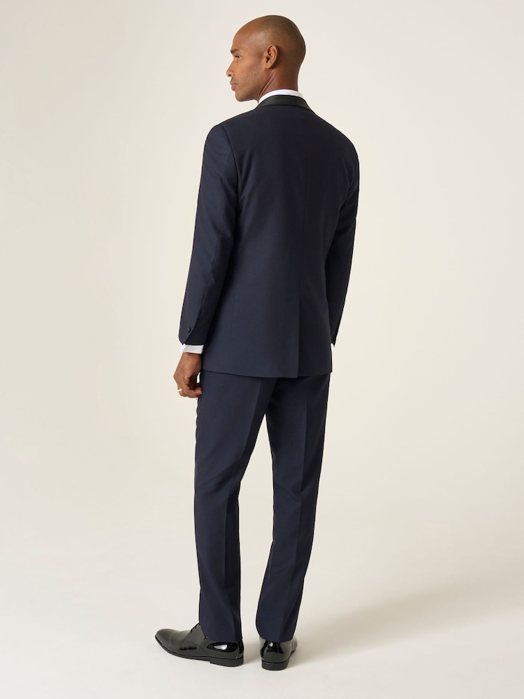 Skopes Blue Tailored Fit Newman Check Suit: Jacket - Image 5 of 6