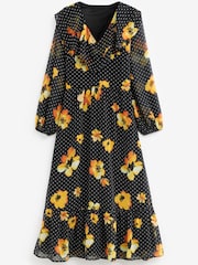 Myleene Klass geblümtes Midikleid, Orange - Bild 6 von 6