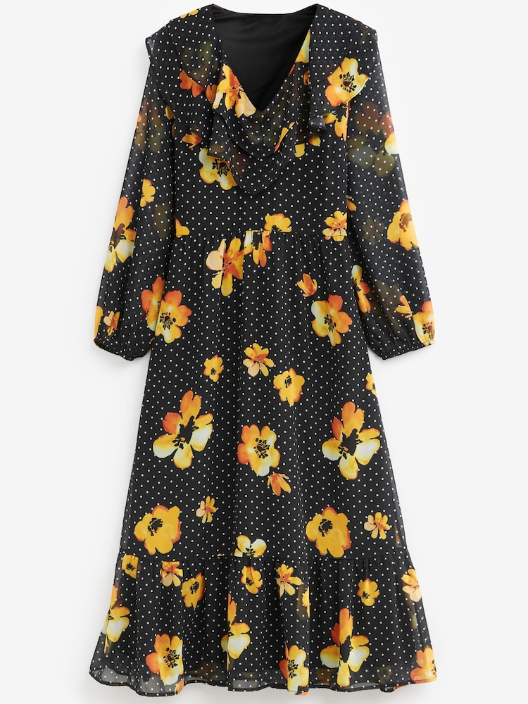 Myleene Klass geblümtes Midikleid, Orange - Bild 6 von 6