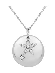 Caramel Jewellery London Silver Tone Double Layer Sparkly Disc Necklace - Image 6 of 6