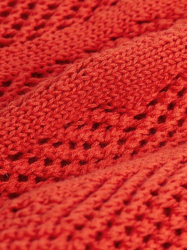 Red Crochet Knit Vest Top - Image 6 of 6 Red Crochet Knit Vest Top - Image 6 of 6
