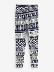 Navy Blue Fairisle Pattern Matching Family Womens Christmas Cotton Pyjamas - Image 7 of 8