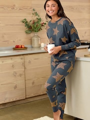 Charcoal Cotton Long Sleeve Pyjamas - Image 2 of 9