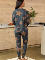 Charcoal Cotton Long Sleeve Pyjamas - Image 4 of 9