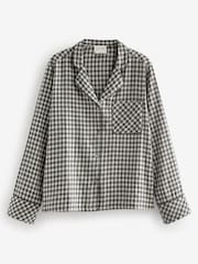 Monochromatyczny - Gingham Flannel Button Through Pyjamas - Image 2 of 4