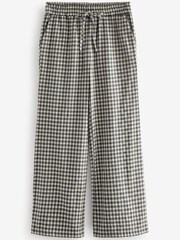 Monochromatyczny - Gingham Flannel Button Through Pyjamas - Image 3 of 4