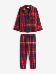 Red Check Matching Family Womens Christmas Cotton Pyjamas - Image 2 of 5
