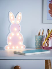 glow Pink Wooden Bunny Table Lamp - Image 1 of 5