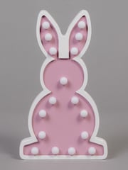 glow Pink Wooden Bunny Table Lamp - Image 2 of 5