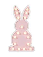 glow Pink Wooden Bunny Table Lamp - Image 5 of 5