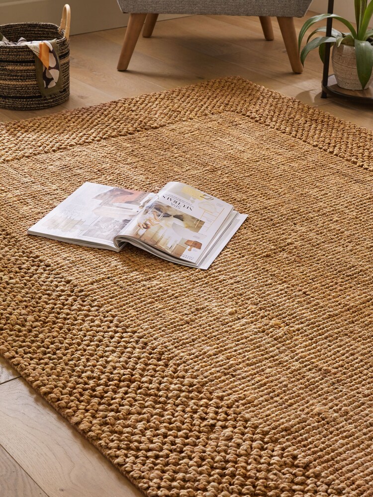 Natural Jute Border Rug - Image 1 of 6