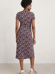 Seasalt Cornwall Blue Seed Packet Short Sleeve Midi Dress - Image 3 of 6