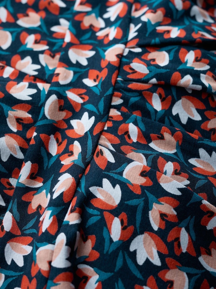 Seasalt Cornwall Blue Seed Packet Short Sleeve Midi Dress - Image 6 of 6