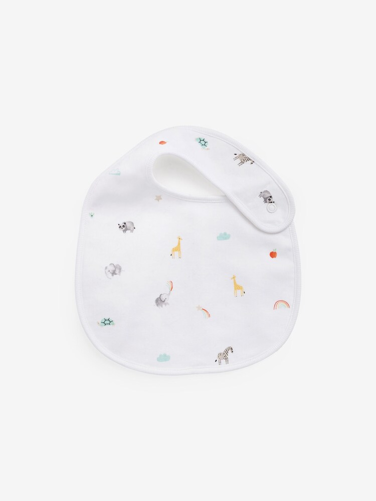 White Bright Character 3 Pack Regular Bibs - Image 2 of 4