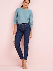 Rinse Blue Mom Jeans - Image 1 of 2