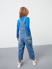 Mid Blue Denim Mom 100% Cotton Dungarees (3-16yrs) - Image 3 of 7
