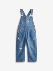 Mid Blue Denim Mom 100% Cotton Dungarees (3-16yrs) - Image 5 of 7
