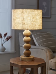 Natural Palmer Wood Table Lamp - Image 1 of 8