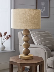 Natural Palmer Wood Table Lamp - Image 2 of 8